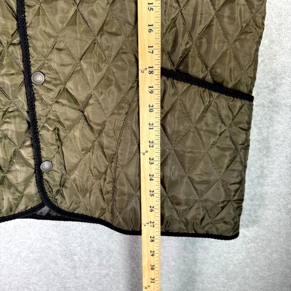 John Partridge Rag Gilet Quilted Vest Men's XL Olive Black Corduroy Button Front - Picture 5 of 10